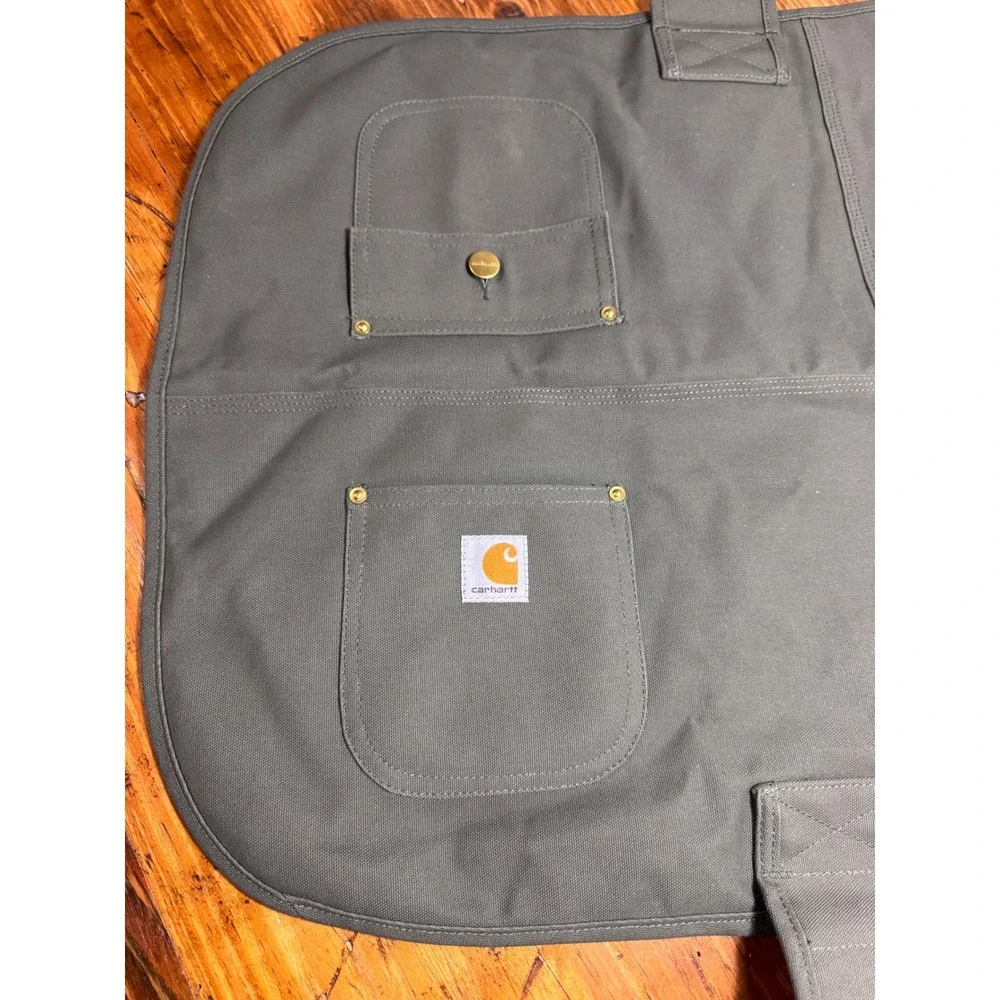Carhartt Firm Duck Insulated Dog Chore Coat Vest Large Green Canvas PX0340